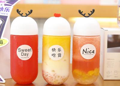 China Caliber 68mm 500ml Plastic Disposable Juice Bottles BPA Free for sale