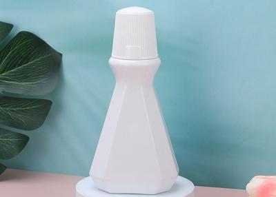China 180ml Plastic Mouthwash Bottle Antiskid White PET Bottle for sale