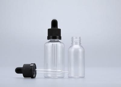 China Botellas plásticas del dropper del ANIMAL DOMÉSTICO del líquido el 100% de E con los casquillos a prueba de niños en venta