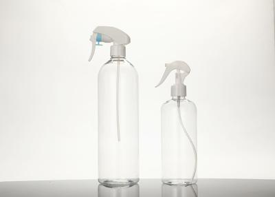China PET Squeeze White Clear Plastic Trigger Spray Bottle 500ml 1000ml en venta