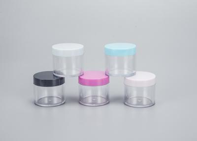 China Ps Cosmetic Plastic Jars With Lids Empty Clear Round for sale