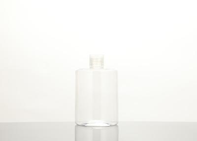 China 16oz Transparent Flat Shoulder Plastic Bottle For Shower Gel Hand Sanitizer for sale