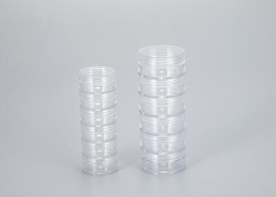 China Thick Wall Plastic Cosmetic Jar With Transparent Lids 5g 10g Stackable for sale