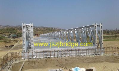 China Puente de bailey galvanizado, de acero, ZB200, solo carril, palmo los 30~60m. Puente de Acrow en venta