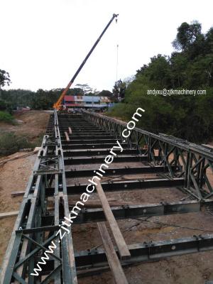 China Painted Steel bridge，Bailey Bridge , Single lane 3.15m~4.2m,Span 9~60m ,loading Hs20,HS25 for sale