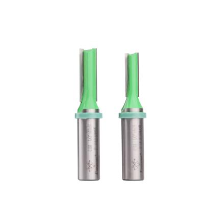 China Industrial Double Flute Straight Router Bits Carbide For Solid Wood for sale
