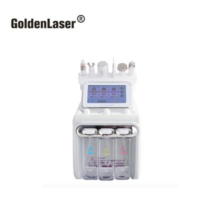 China 3Mhz H202 Hydrafacial Machine 6 In 1 Hydro Oxygen Bubble Facial Beauty Machine for sale