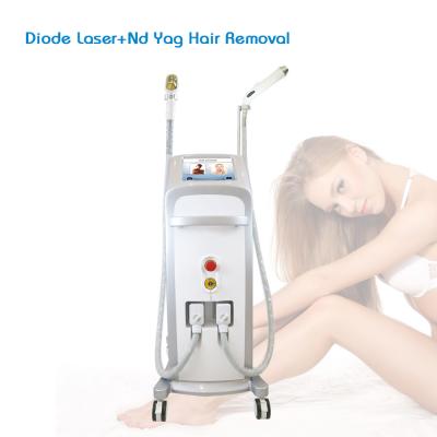 China 2 In 1 808nm Diode Laser Nd Yag Laser Hair Removal Multifunctional Beauty Equipment GoldenLaser for sale