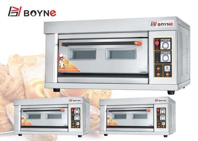 China 240V Commercial Stainless Steel Bread Deck Oven Gas Type Single Deck Three Trays for sale
