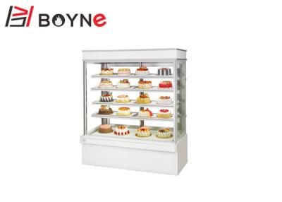 China Upright Cold Cake Display Fridge Five Layers Back Open Digital Temperature Double Compressor for sale