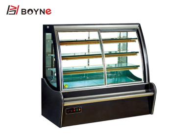 China Commercial Square Cake Display Fridge With Curve Doors , Bakery Display Showcase for sale