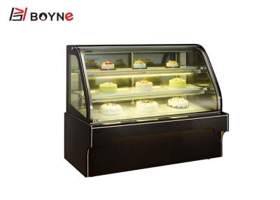 中国 曲げられたガラス ケーキの表示冷却装置、大理石-基礎直立したケーキのショーケース 販売のため