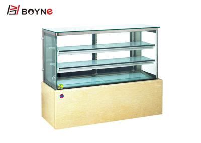 China Square Cake Refrigerated Display Case With LED Light , Cake Display Chiller for keep food fresh for sale