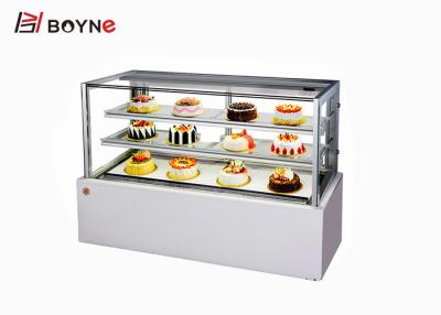 China Anti Noise Refrigerated Cake Display Case Automatic Defrost Desert Cooler Custom Size for sale