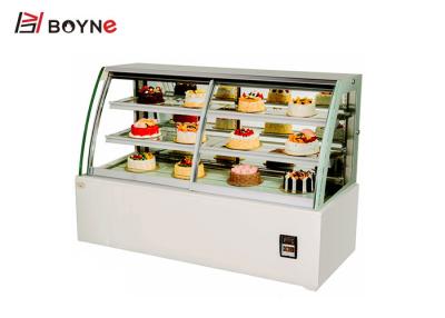 China Table Top Chilled Cake Display Fridge Stainless Steel Air Cooling Demisting Hollow Glass 580W for sale