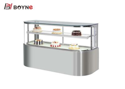 China D Shape Cake Display Cabinet  Digital Temperature Controller Curved Glass Cake Display for sale