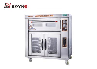 China Gas Commerciële oven van Bakkerijmateriaal met Commercieel het Ondoordringbaar makenkabinet van de Deeggisting Te koop