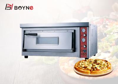 China Single Layer Gas Commercial Pizza Oven Stone Base Timer Controller High Temperature for sale
