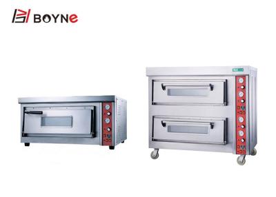 China 220V Industrial Double Deck Pizza Oven , Restaurant Automatic Pizza Oven Equipment for sale