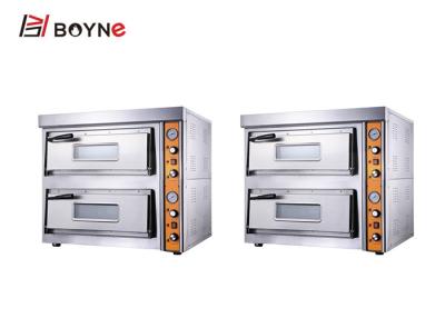 China Industrial Electric Pizza Oven Countertop 2 Layer Ceramic Baseplate 120kg 8.4kw for sale