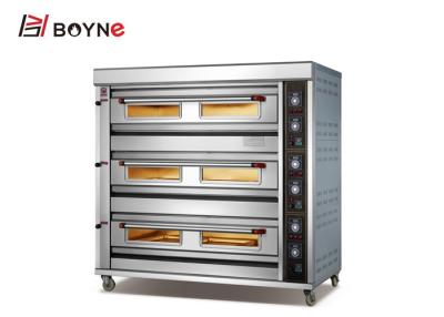 China Standard Commercial 0.9 kg/h Gas Baking Oven Three Deck for sale