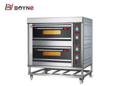 China Double Deck Gas Industrial Baking Oven Four Trays For Restaurant for sale