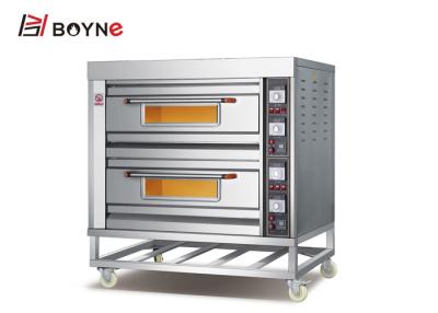 China Restaurant Electric Four Trays Industrial Baking deck Oven with wheel easy to move for sale