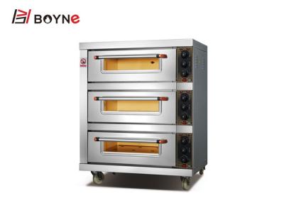 China Three Deck Three Trays 12kw Industrial Baking Oven for bakery shop or kitchen for sale