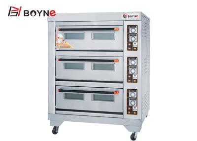 China Gasdek Oven Pizza Oven With Stone voor het Broodbaksel van het Bakkerijrestaurant Te koop