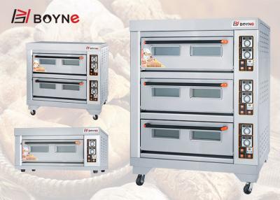 China Three Deck Nine Trays Gas Deck Oven Independent Temperature Control for sale