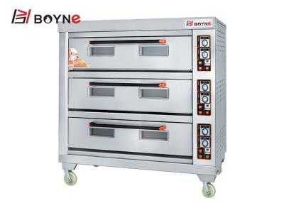 China Pizza Oven With Stone Gas Deck Oven Double Layer Bakery Kitchen Equipments for sale