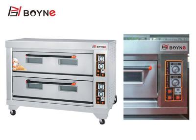 China Commercial Bakery Deck Baking Oven,Stainless Steel Double Deck Six Trays Bread Baking Oven for sale