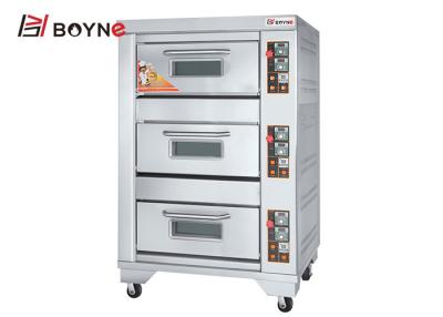 China Commercial Quality High Temperature Three Deck Three Tray Gas Bakery Oven for sale