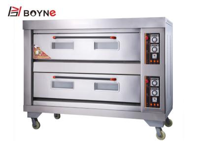 China Stainless Steel Commercial Kitchen Gas Bakery Two Deck Six Tray  Oven for sale