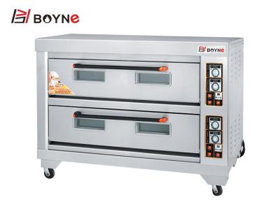 China Stainless Steel Deck Oven 220v Two Deck Two Tray for Restaurant for sale