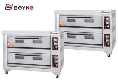 China Bakkerijgas Oven Two Deck Six Trays voor Voedsel die Commerciële Keukentoepassing richten zich Te koop