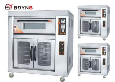 China Two Deck Four Trays Gas Oven With Proofer Baking And Fermentation Conjoined Gas Oven for sale