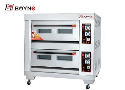 China Stainless Steel Deck Oven 220v / 380v Two Deck Two Trays for Hotel for sale