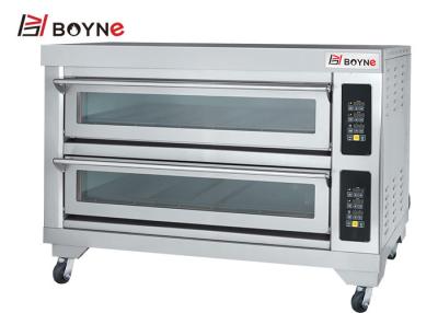 China Double Layer Six Trays 380v Oven Electric Stainless Steel for Restaurant for sale