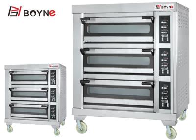 China Industrial Baking Oven Three Layer Nine Trays Electric Stainless Steel for baking all kinds bread for sale