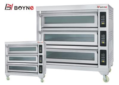 China Commercial Bakery Shop Three Deck Nine Trays Microcomputer Electric Bakery Oven for sale