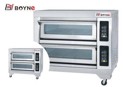 China Stainless Steel Commercial Bakery Kitchen Equipment Two Deck Four Tray Electric Oven for sale