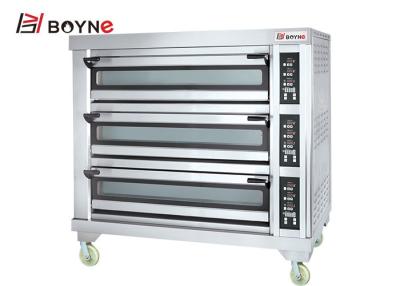 China Cubierta eléctrica de acero inoxidable seis Tray Bakery Oven del anuncio publicitario tres del microordenador de la parte alta en venta