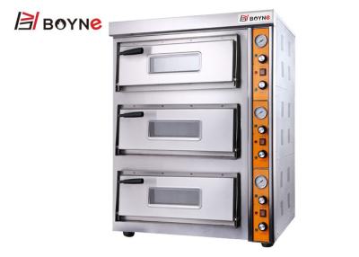 China Big Capacity Pizza Oven Three Layer Electric 380v Stainless Steel for sale