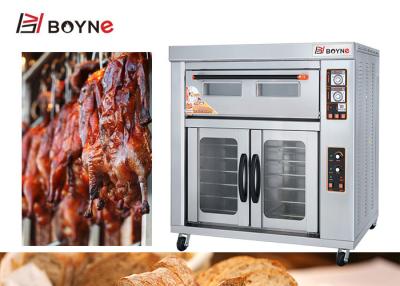 China Cubierta eléctrica de acero inoxidable dos Tray Bakery Oven With Poofer del alto temeprature comercial una en venta