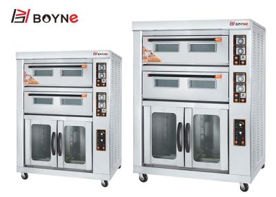 Китай Высокотемпературная электрическая печь пекарни 2 подносов палубы 4 с Proofer для пекарни продается
