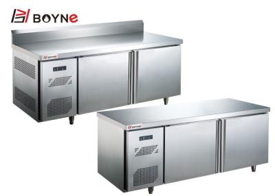 China Stainless Steel material Restaurant One Door Counter Fridge Prep Table Freezer of silver color for sale