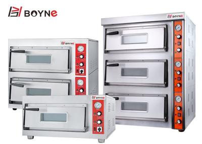 China Fast Heating Baking Pizza Oven Double Deck Pizza Stove Electrical Or Gas Available for sale