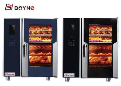 China Commercial Kitchen Cooking Equipment LCD Version Combi Convection 10 GN 1/1 Gas Safety System for sale