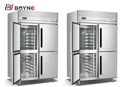 China Gabinete de acero inoxidable de 4 de la puerta de la cocina comercial del congelador del refrigerador bandejas del parte movible en venta